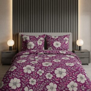 Berry Blossom- King Bedsheet Set