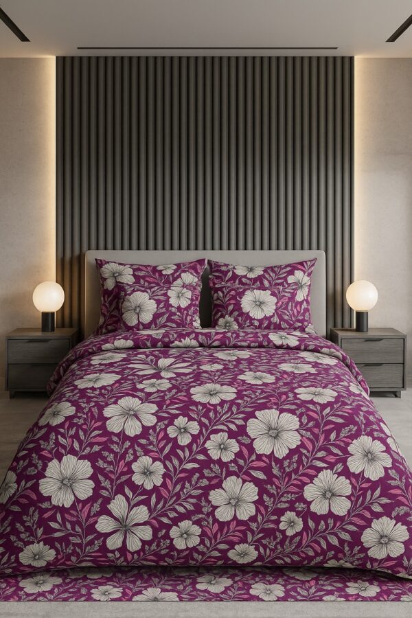 Berry Blossom- King Bedsheet Set