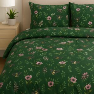 Emerald Bloom-Bedsheet Set