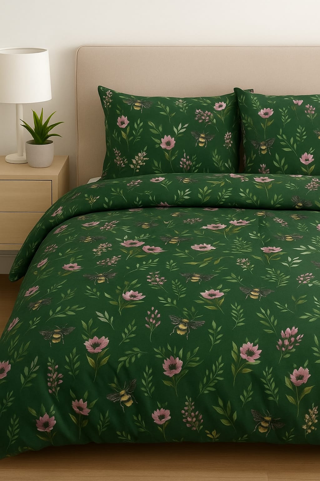 Emerald Bloom-Bedsheet Set