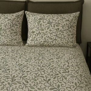 Green Whisper Flower-Bedsheet Set