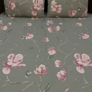 Petal Grey-King Bedsheet Set